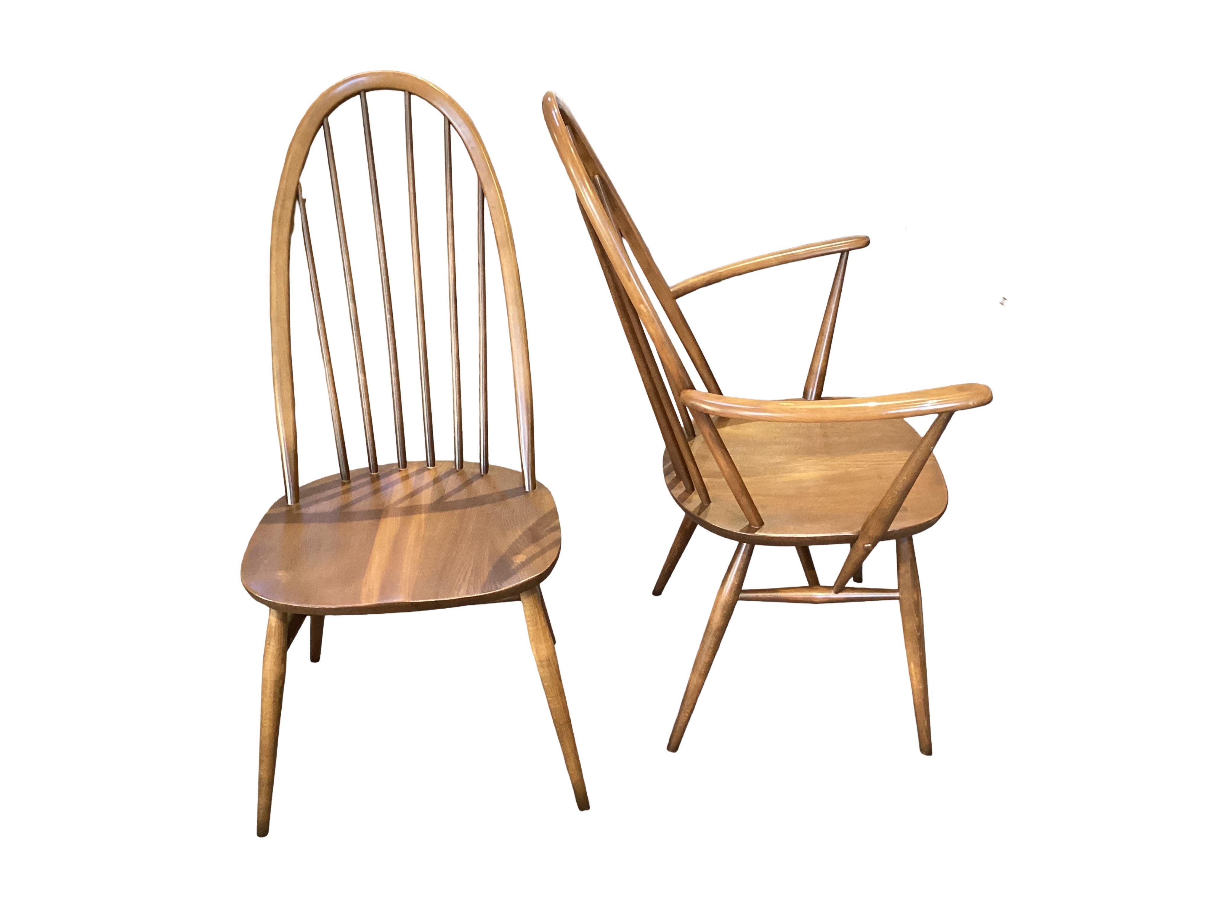 A set of six Ercol chairs (two carvers)
